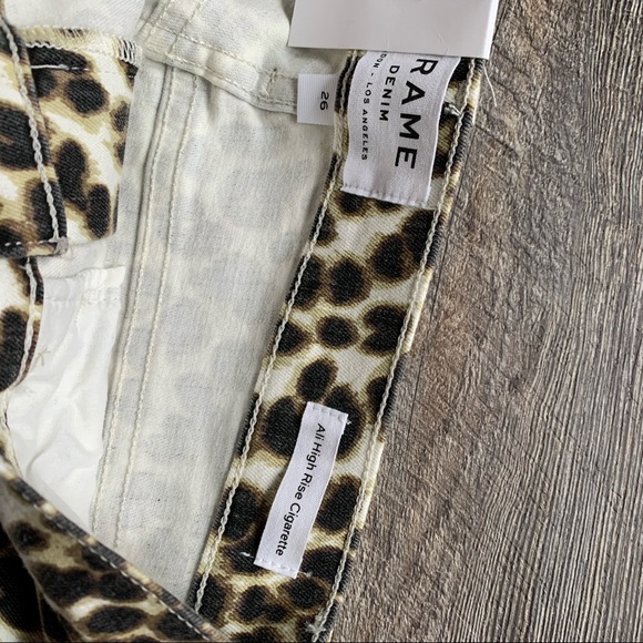 Frame Ali Leopard High Waist Crop Skinny Jeans - Picture 6 of 8